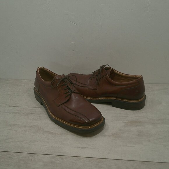 Sketchers Casual Style Brown Leather Lace up Loafer Shoe Made in Italy Size 12 - Picture 2 of 14